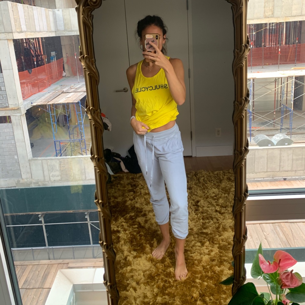 SoulCycle staff tank yellow